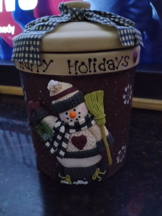 Christmas Snowman Cookie Jar