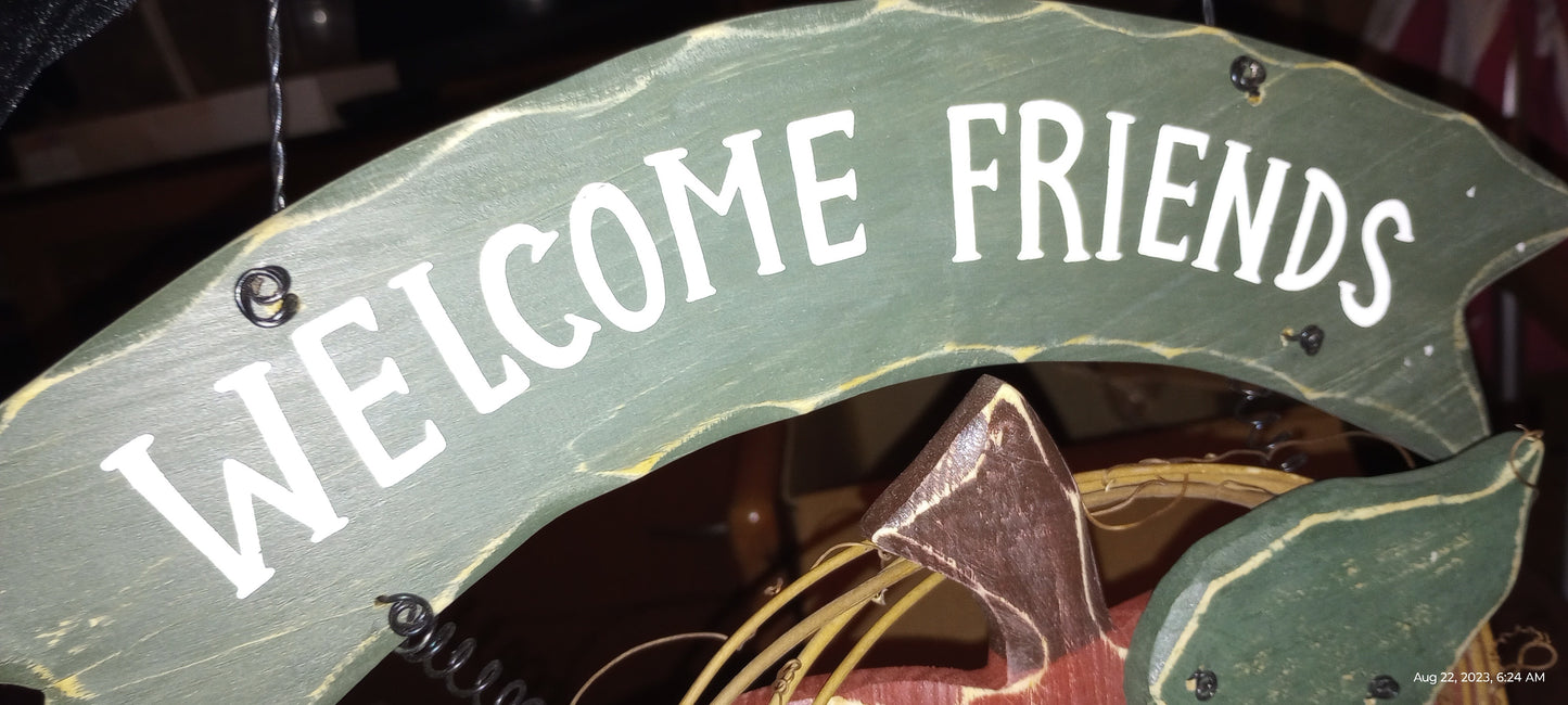 Welcome Friends Wreath